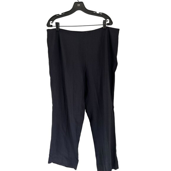 Womens Size 25/3XL  Marina Rinaldi Pants Made in Italy Black Color - Picture 1 of 8